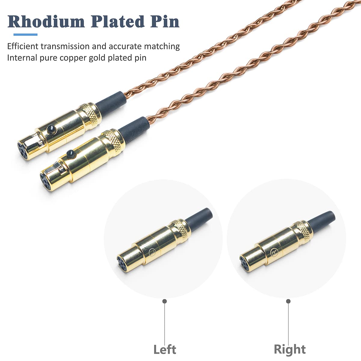 Amazon | GUCraftsman 6N 単結晶銅 3.5mm/4.4mm/4ピン XLR ヘッドホン
